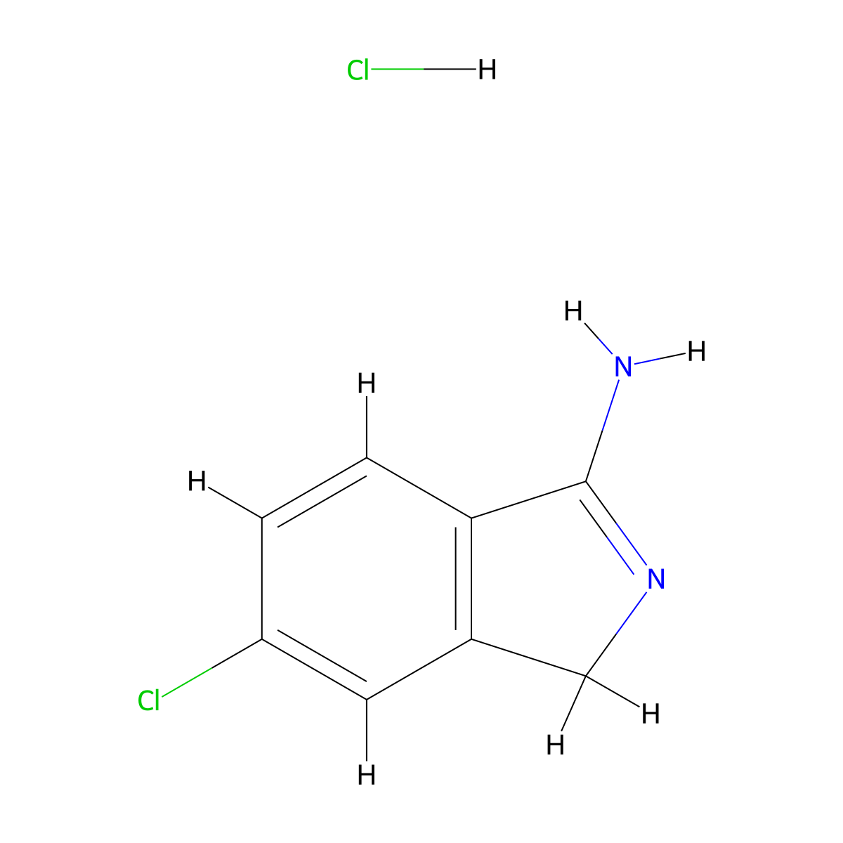 6-Chloro-1H-isoindol-3-amine hydrochloride molecular structure, CAS 76644-75-2