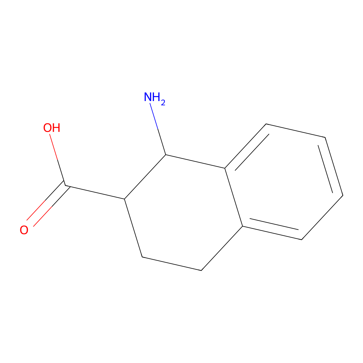 1-Amino-1,2,3,4-tetrahydronaphthalene-2-carboxylic acid molecular structure, CAS 766448-74-2