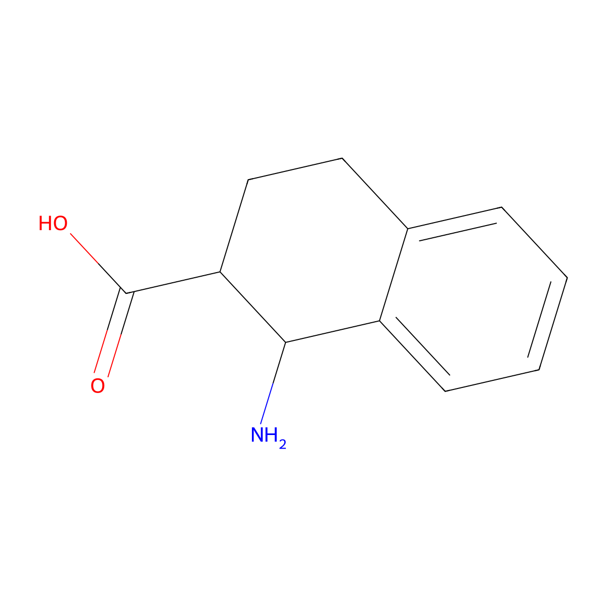 1-Amino-1,2,3,4-tetrahydronaphthalene-2-carboxylic acid molecular structure, CAS 766448-74-2