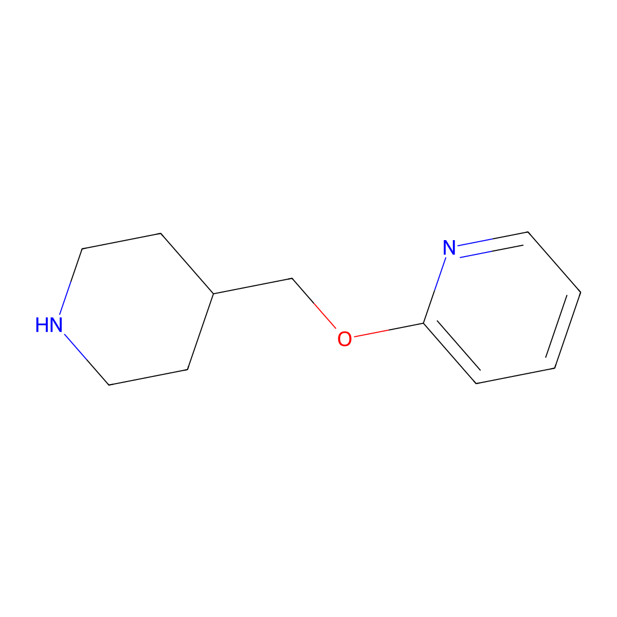 2-(Piperidin-4-ylmethoxy)pyridine molecular structure, CAS 76645-75-5