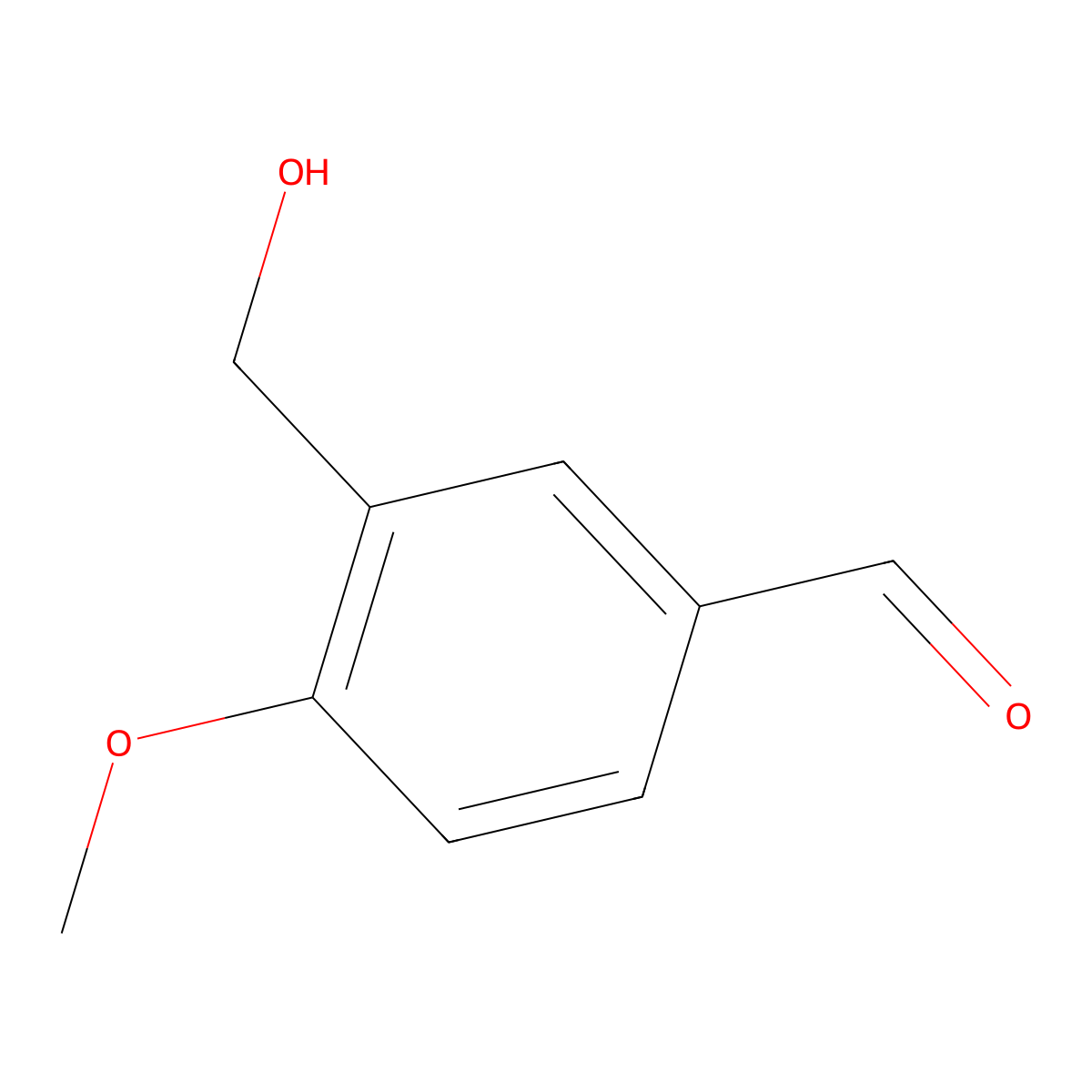 3-(Hydroxymethyl)-4-methoxybenzaldehyde molecular structure, CAS 76646-42-9
