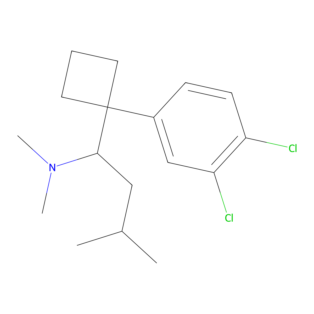 Chlorosibutramine molecular structure, CAS 766462-77-5