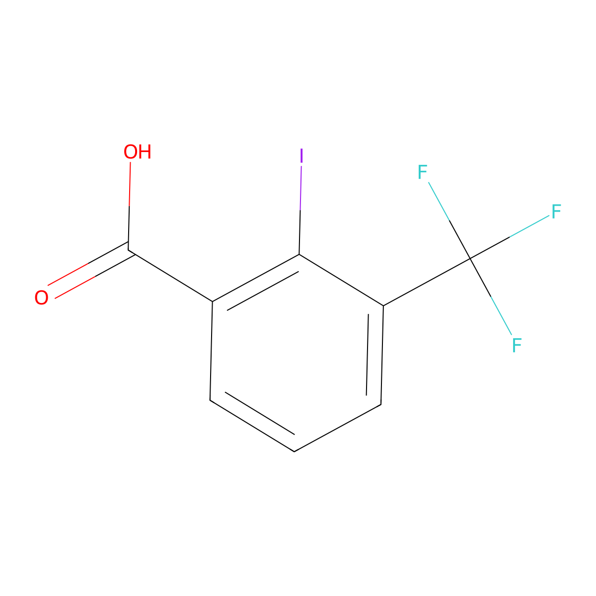 2-Iodo-3-(trifluoromethyl)benzoic acid molecular structure, CAS 766473-89-6