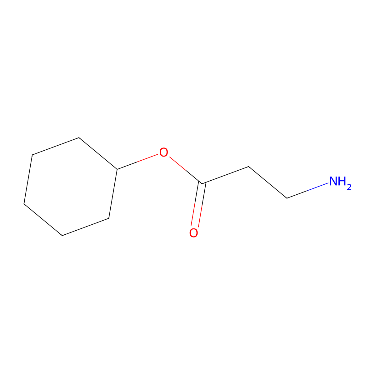 Cyclohexyl 3-aminopropanoate molecular structure, CAS 766476-02-2
