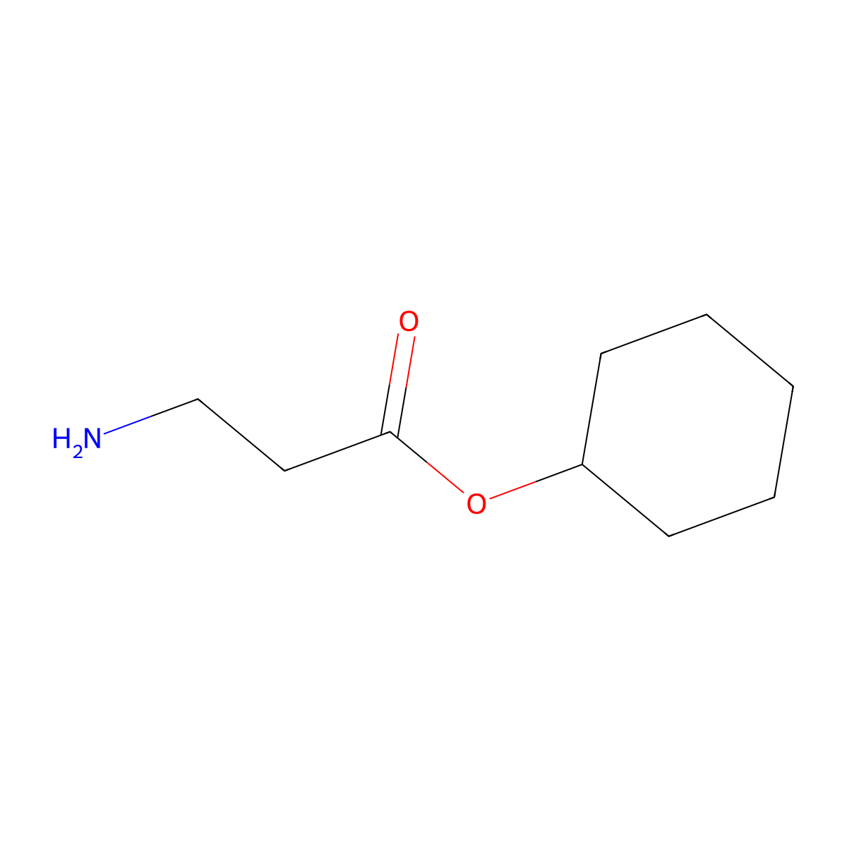 Cyclohexyl 3-aminopropanoate molecular structure, CAS 766476-02-2