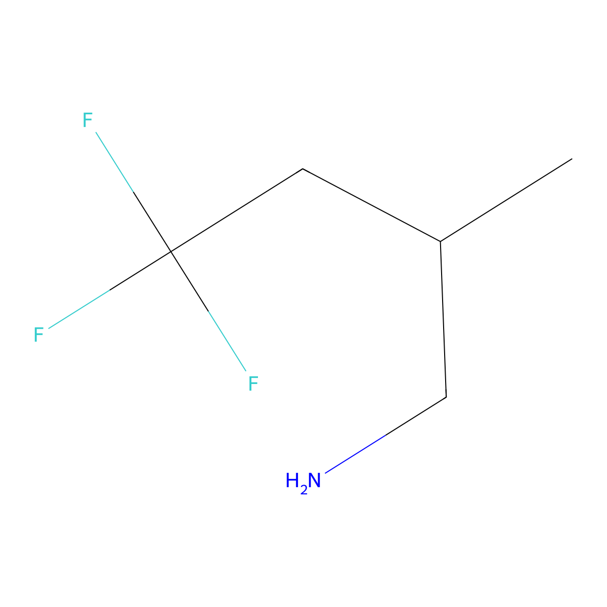 (2R)-4,4,4-trifluoro-2-methylbutan-1-amine molecular structure, CAS 766477-05-8