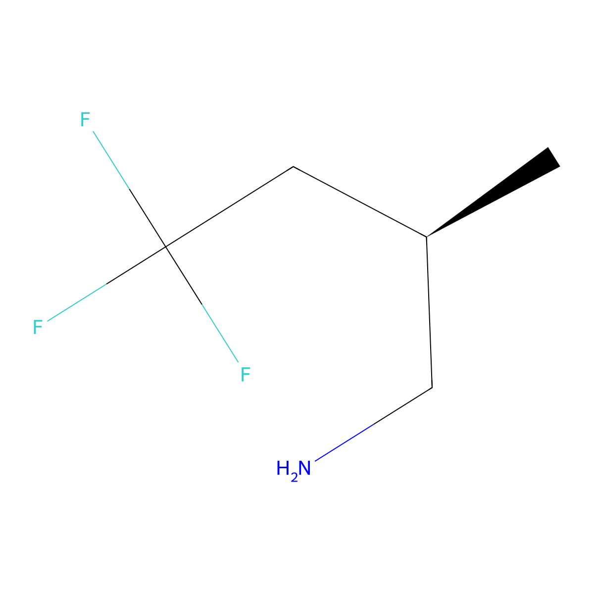 (2R)-4,4,4-trifluoro-2-methylbutan-1-amine molecular structure, CAS 766477-05-8