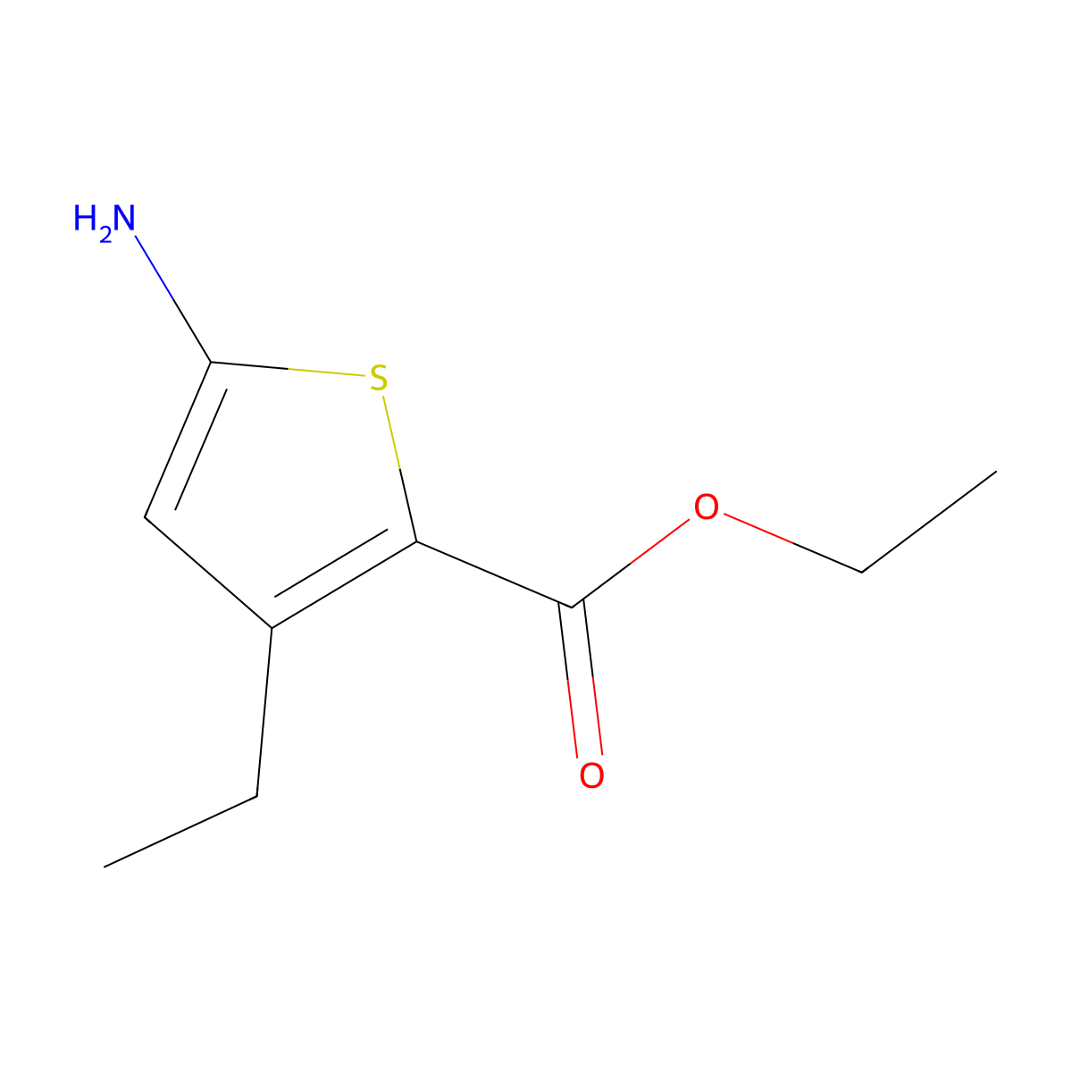 Ethyl 5-amino-3-ethylthiophene-2-carboxylate molecular structure, CAS 766480-43-7