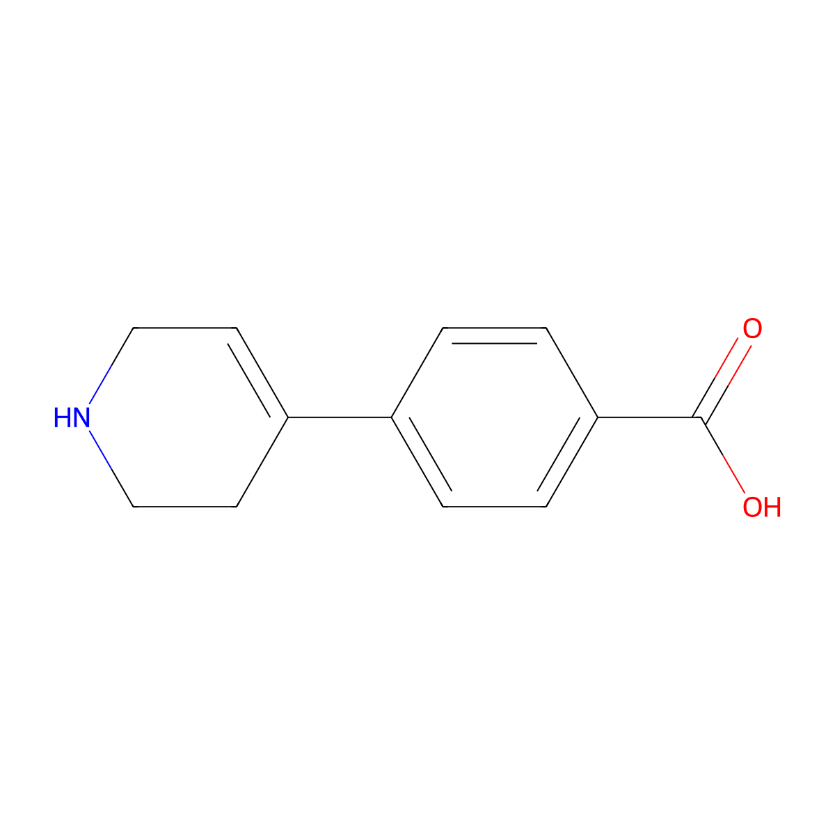 4-(1,2,3,6-Tetrahydropyridin-4-yl)benzoic acid molecular structure, CAS 766482-23-9