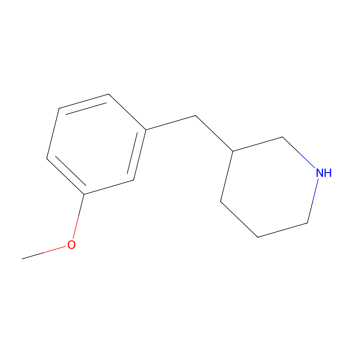 3-(3-Methoxybenzyl)piperidine molecular structure, CAS 766487-11-0