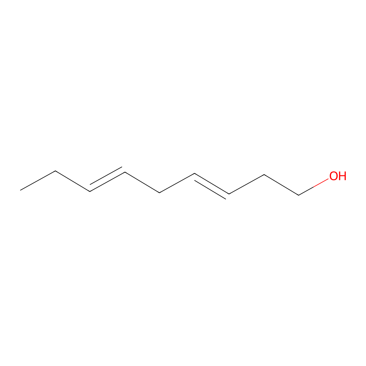 3,6-Nonadien-1-ol molecular structure, CAS 76649-25-7