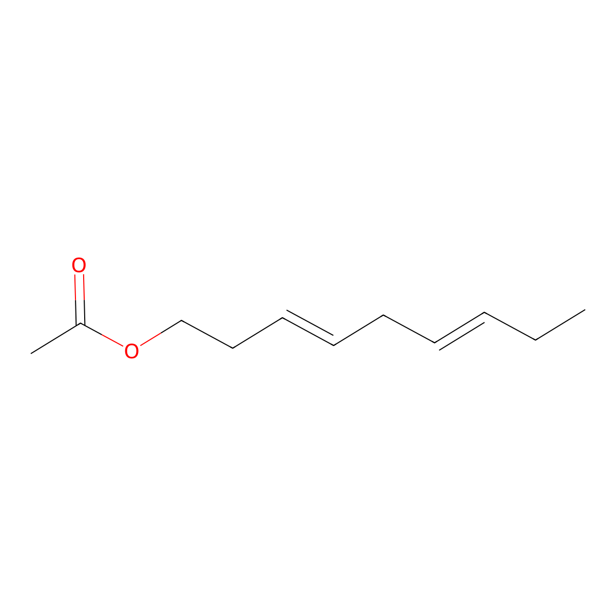 3,6-Nonadien-1-ol, 1-acetate molecular structure, CAS 76649-26-8
