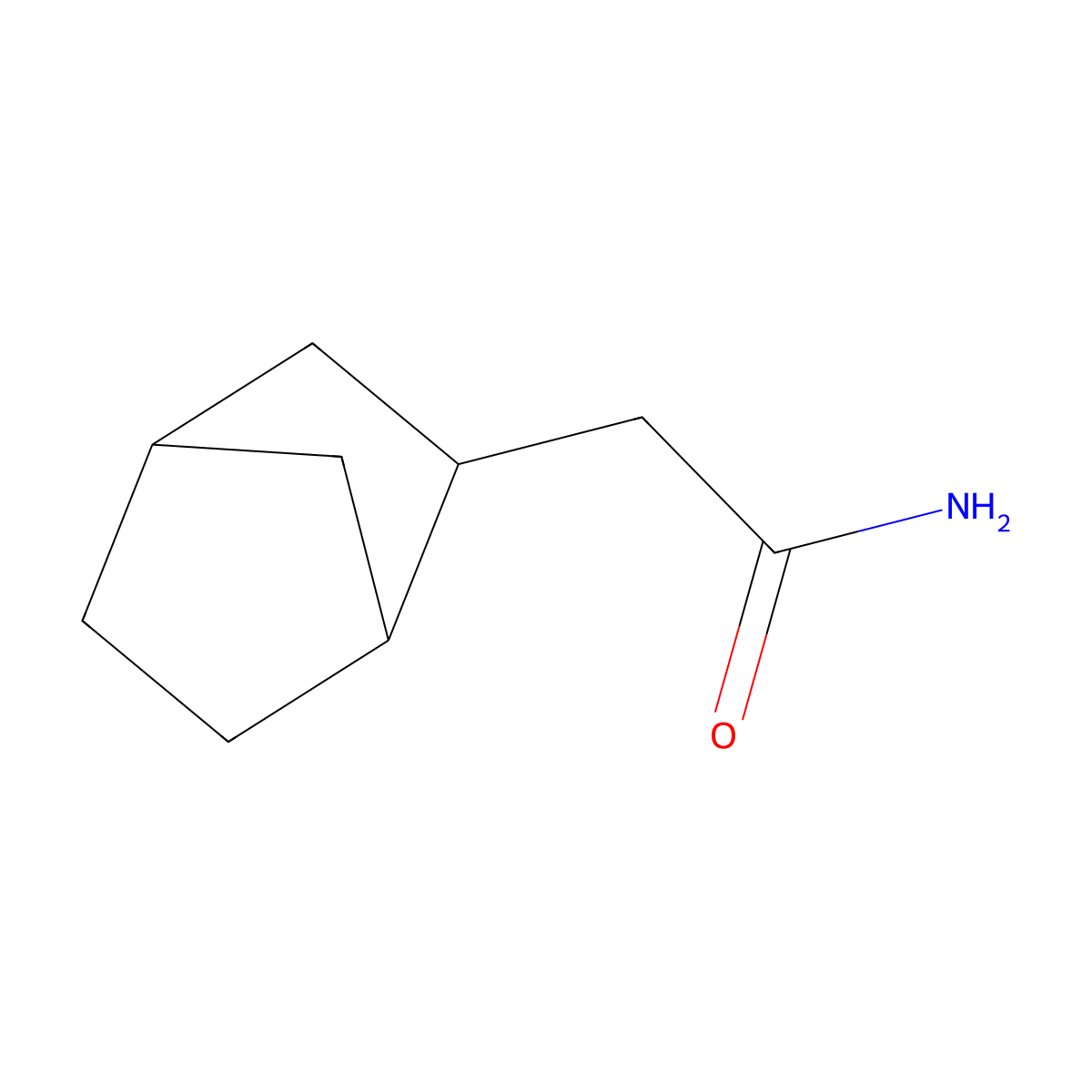 2-{Bicyclo[2.2.1]heptan-2-yl}acetamide molecular structure, CAS 76649-95-1