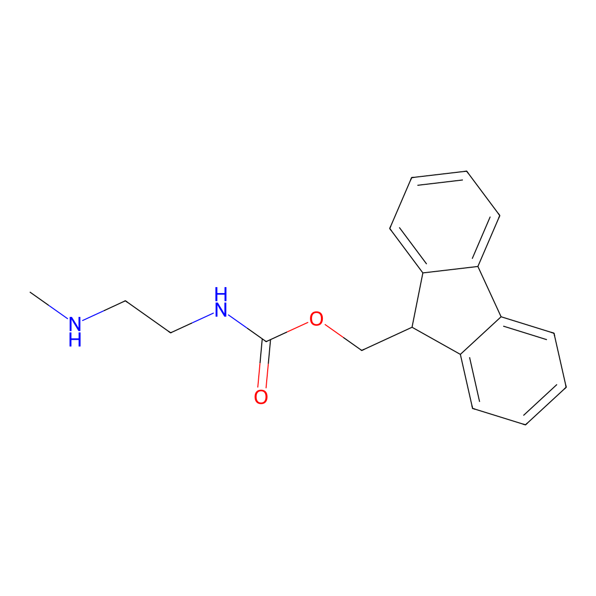 (9H-fluoren-9-yl)methyl N-[2-(methylamino)ethyl]carbamate molecular structure, CAS 766494-12-6