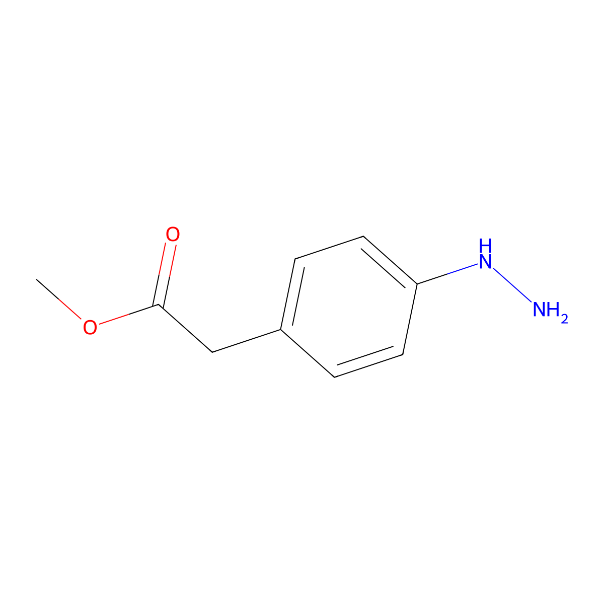 Methyl 2-(4-hydrazinylphenyl)acetate molecular structure, CAS 766495-20-9