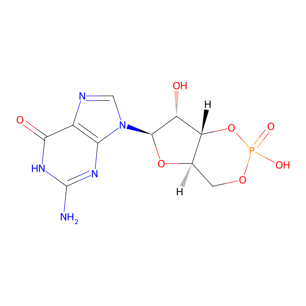 Cgmp molecular structure, CAS 7665-99-8