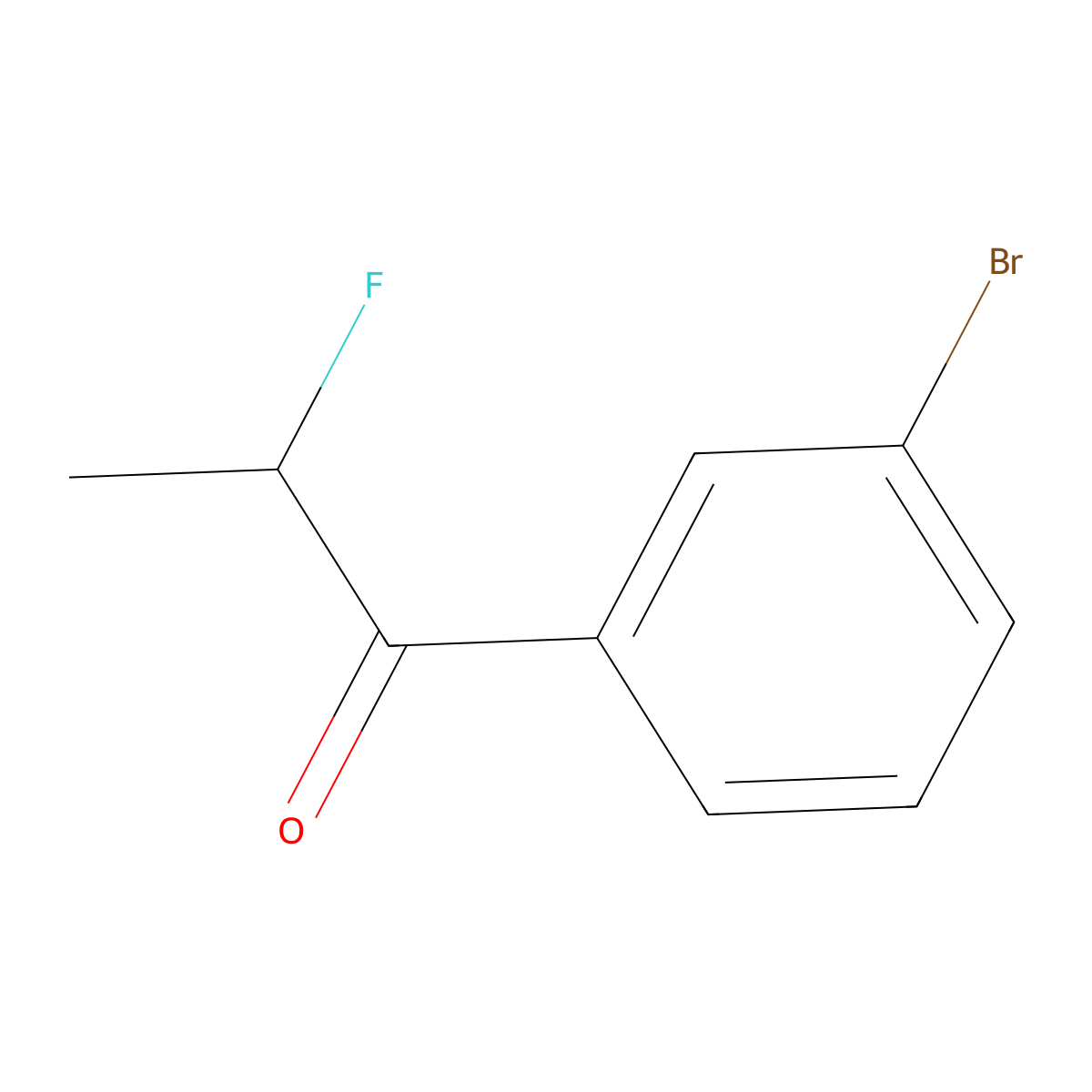 1-(3-Bromophenyl)-2-fluoro-1-propanone molecular structure, CAS 76650-09-4