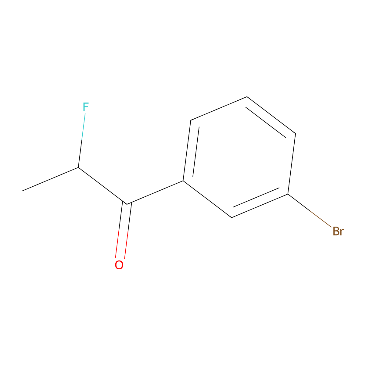 1-(3-Bromophenyl)-2-fluoro-1-propanone molecular structure, CAS 76650-09-4