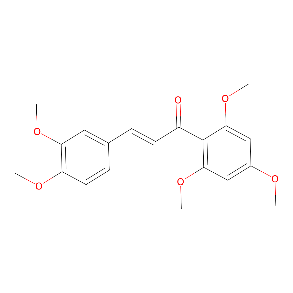 3-(3,4-Dimethoxyphenyl)-1-(2,4,6-trimethoxyphenyl)-2-propen-1-one molecular structure, CAS 76650-20-9