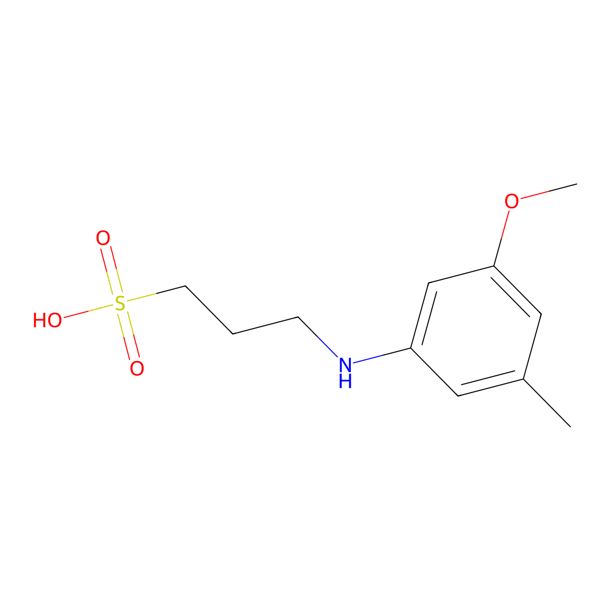 3-(3-Methoxy-5-methylanilino)propane-1-sulfonic acid molecular structure, CAS 766502-50-5