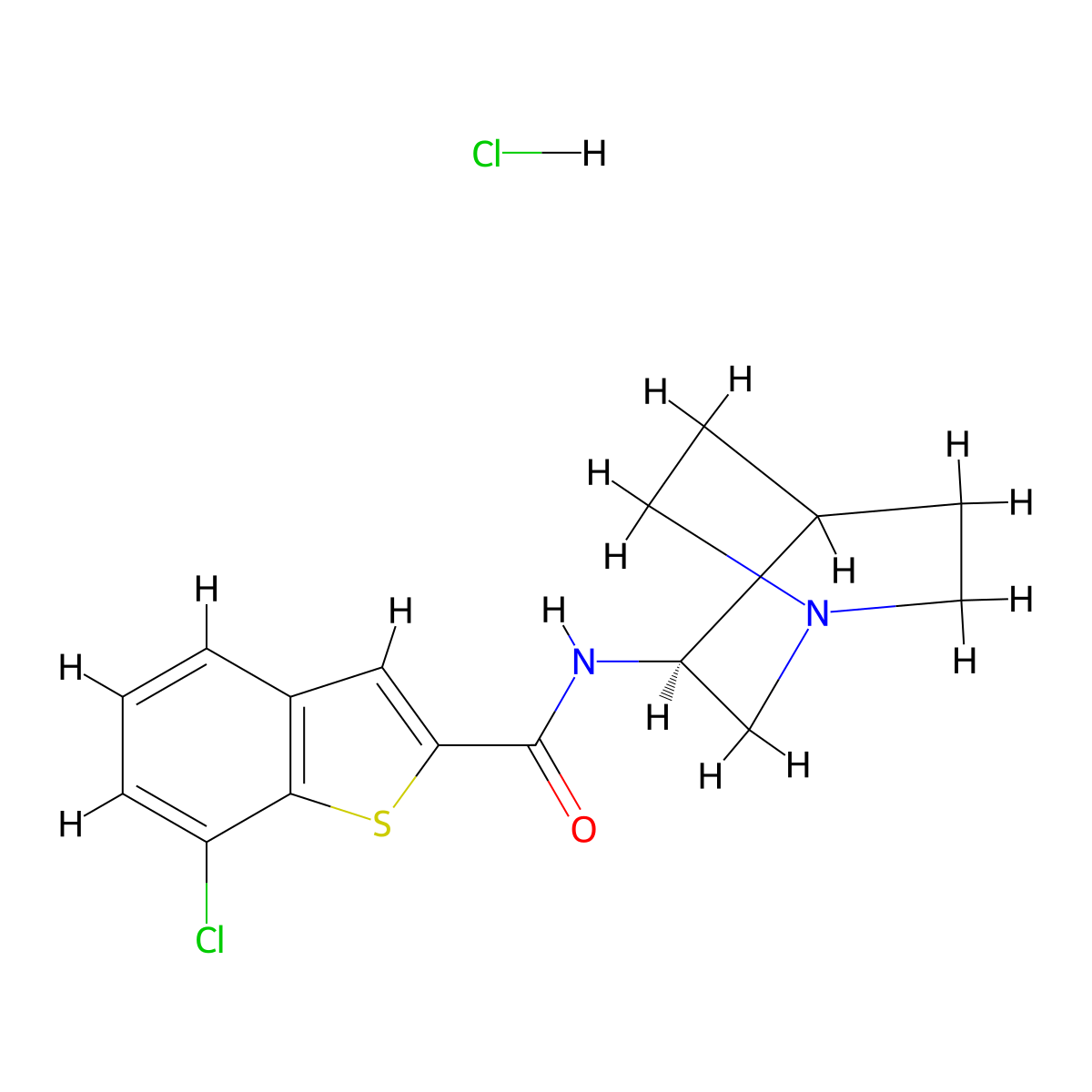 Encenicline enantiomer molecular structure, CAS 766505-28-6