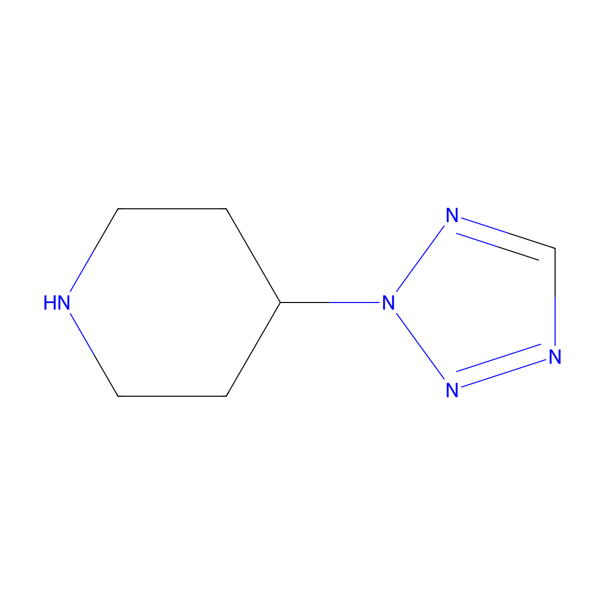4-(2H-Tetrazol-2-YL)piperidine molecular structure, CAS 766513-32-0