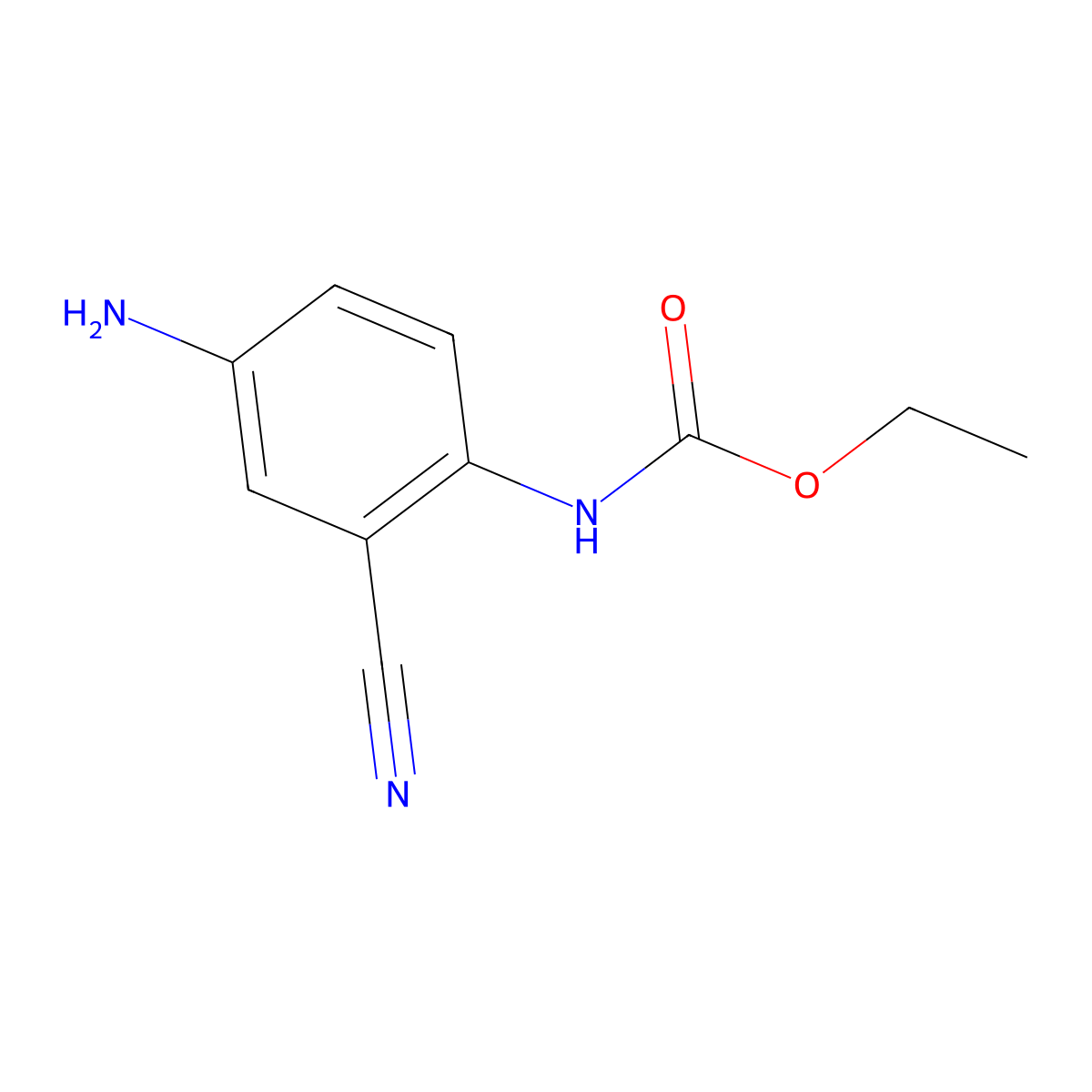 ethyl N-(4-amino-2-cyanophenyl)carbamate molecular structure, CAS 766519-12-4