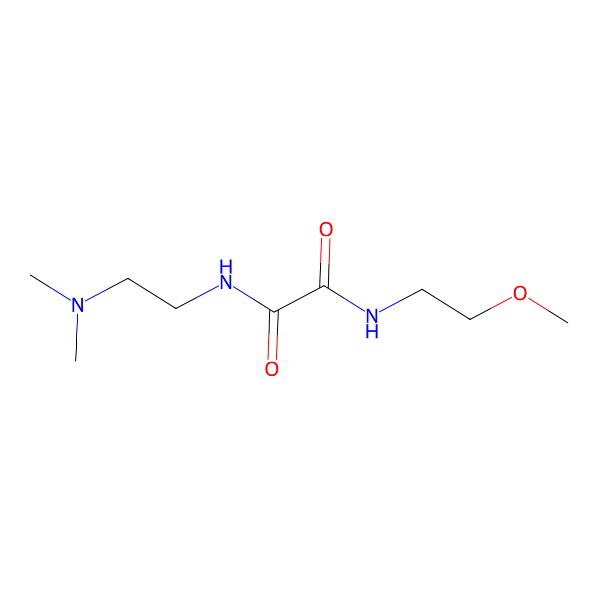 N-[2-(dimethylamino)ethyl]-N'-(2-methoxyethyl)ethanediamide molecular structure, CAS 766523-04-0