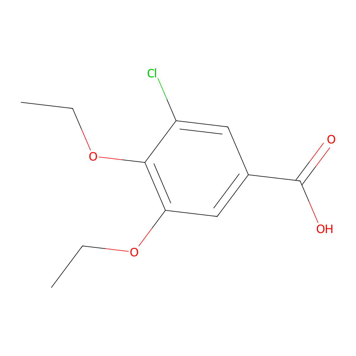 3-Chloro-4,5-diethoxybenzoic acid molecular structure, CAS 766523-19-7