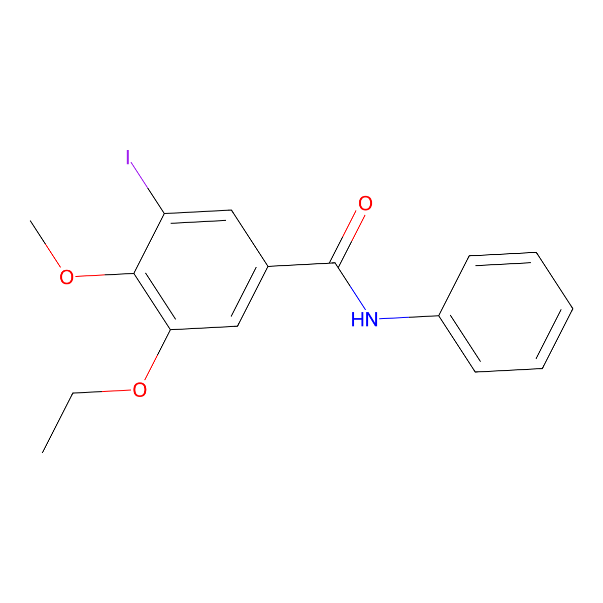 3-ethoxy-5-iodo-4-methoxy-N-phenylbenzamide molecular structure, CAS 766523-22-2