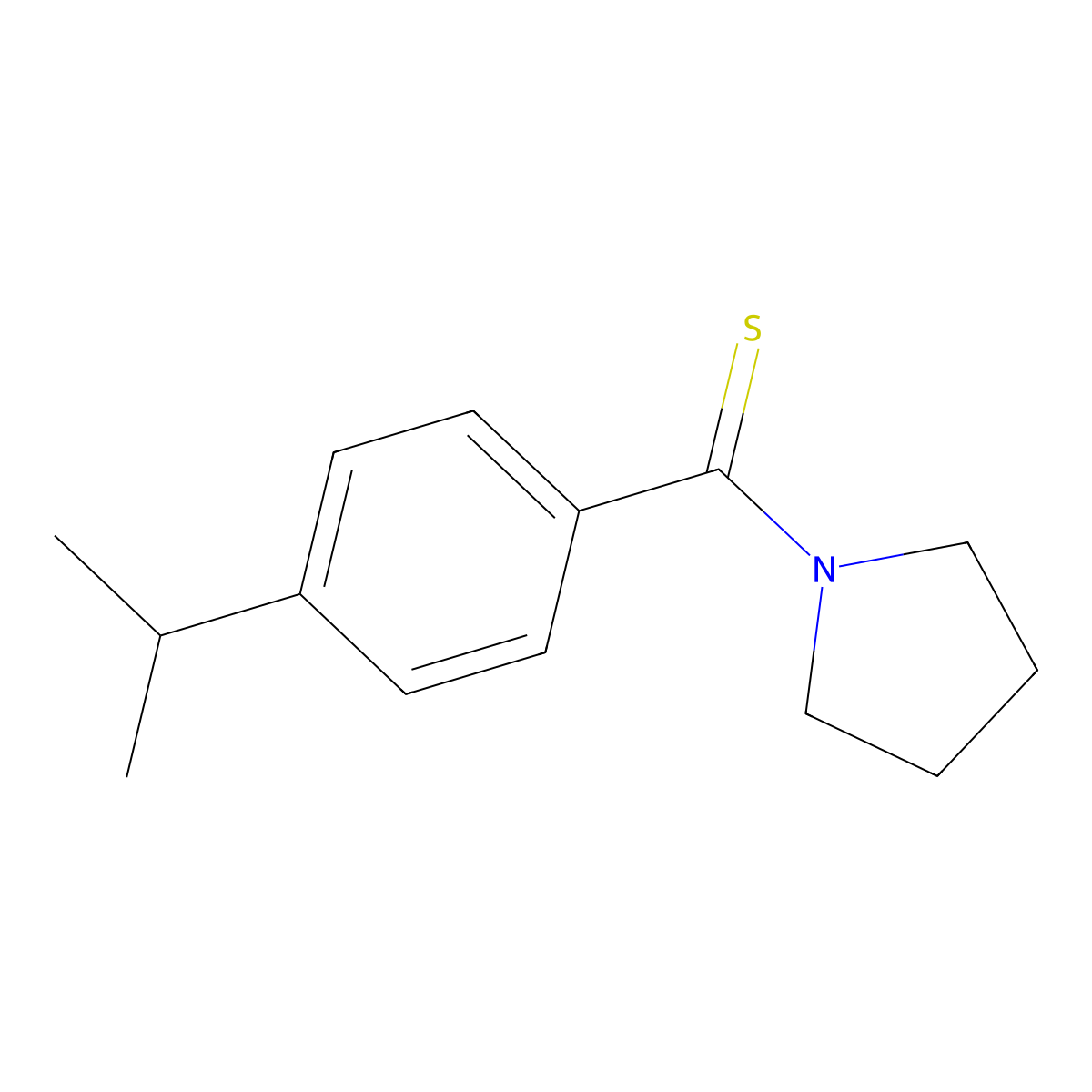 [4-(Propan-2-yl)phenyl](pyrrolidin-1-yl)methanethione molecular structure, CAS 766523-29-9