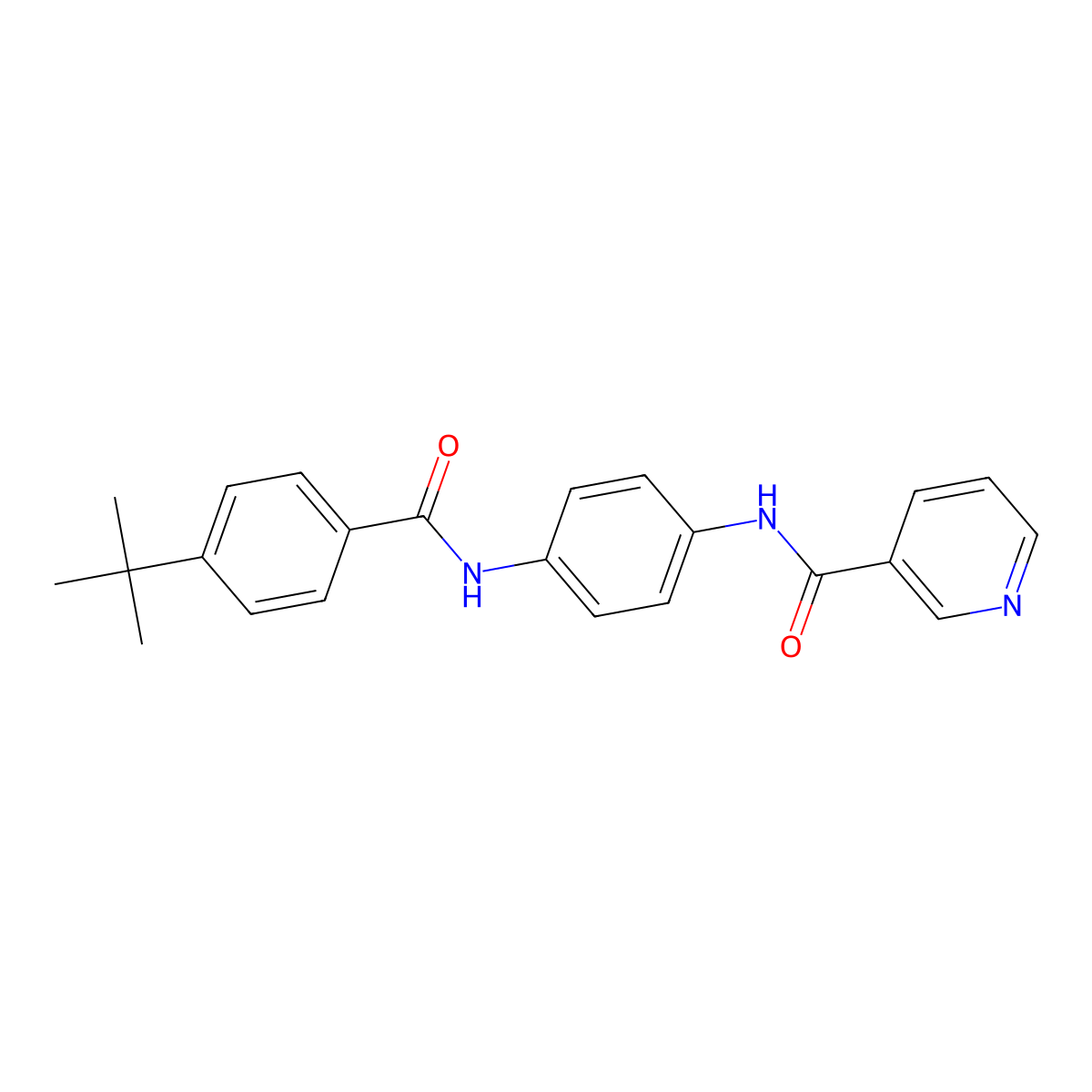 N-[4-[(4-tert-butylbenzoyl)amino]phenyl]pyridine-3-carboxamide molecular structure, CAS 766523-48-2