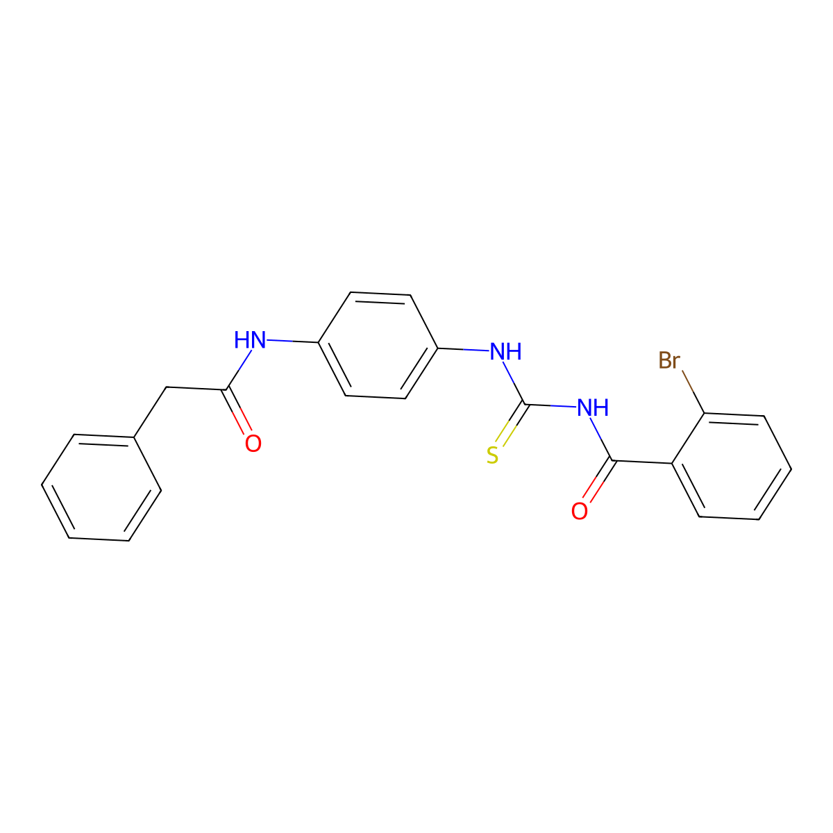2-bromo-N-[[4-[(2-phenylacetyl)amino]phenyl]carbamothioyl]benzamide molecular structure, CAS 766523-74-4