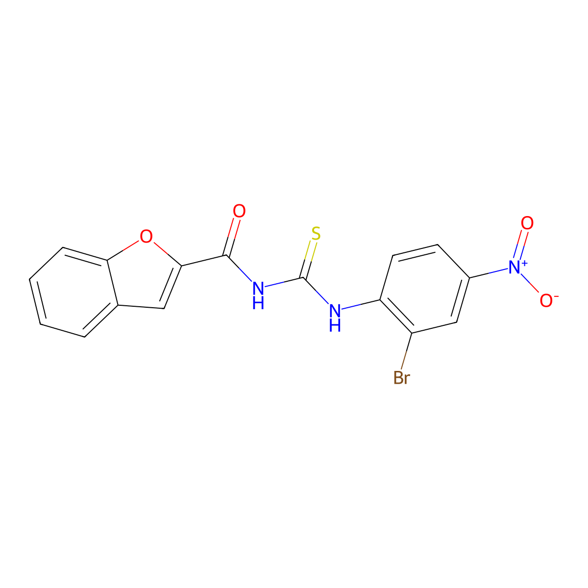 N-[(2-bromo-4-nitrophenyl)carbamothioyl]-1-benzofuran-2-carboxamide molecular structure, CAS 766523-78-8