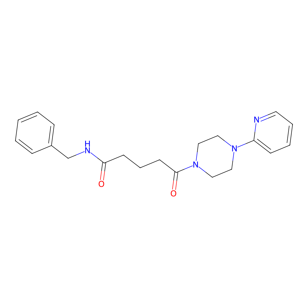 N-benzyl-5-oxo-5-[4-(2-pyridyl)piperazino]pentanamide molecular structure, CAS 766526-13-0