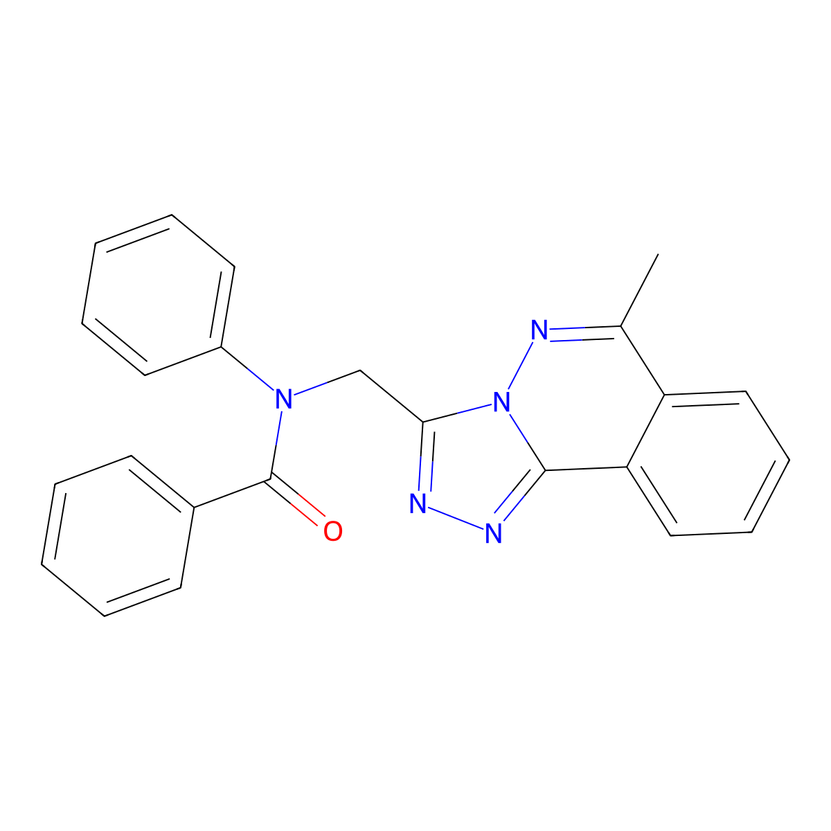 N-[(6-methyl[1,2,4]triazolo[3,4-a]phthalazin-3-yl)methyl]-N-phenylbenzamide molecular structure, CAS 766526-70-9