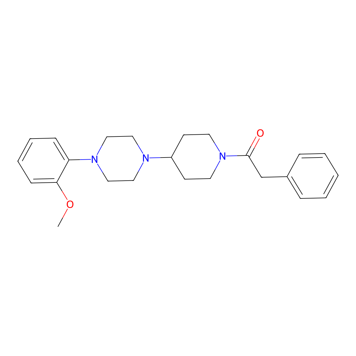 1-[4-[4-(2-Methoxyphenyl)piperazin-1-yl]piperidin-1-yl]-2-phenylethanone molecular structure, CAS 766527-22-4