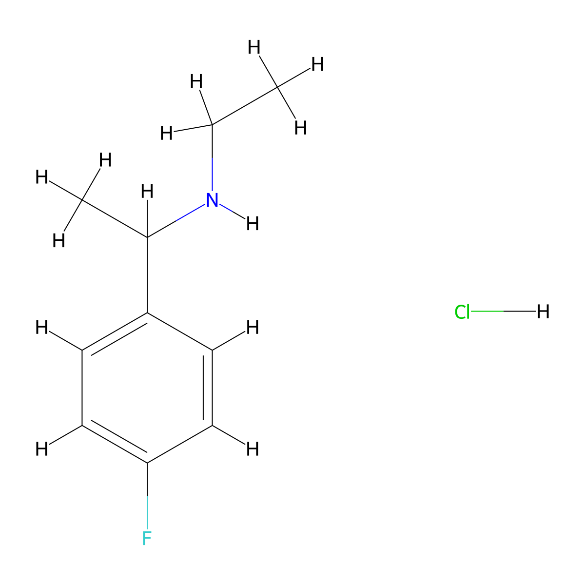 Ethyl[1-(4-fluorophenyl)ethyl]amine hydrochloride molecular structure, CAS 766529-23-1