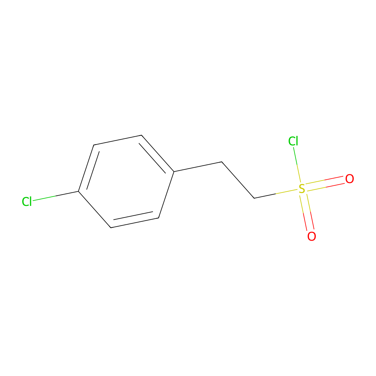 2-(4-Chlorophenyl)ethane-1-sulfonyl chloride molecular structure, CAS 76653-13-9