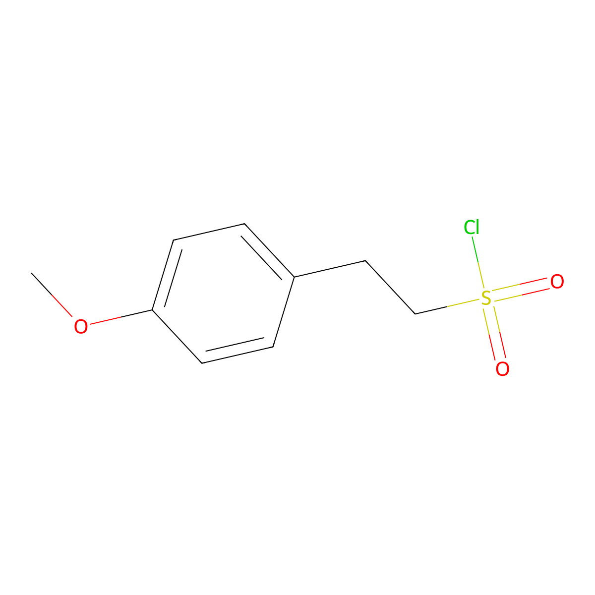 2-(4-Methoxyphenyl)ethane-1-sulfonyl chloride molecular structure, CAS 76653-14-0