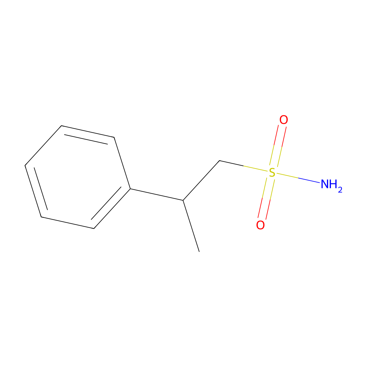 beta-Methylbenzeneethanesulfonamide molecular structure, CAS 76653-16-2