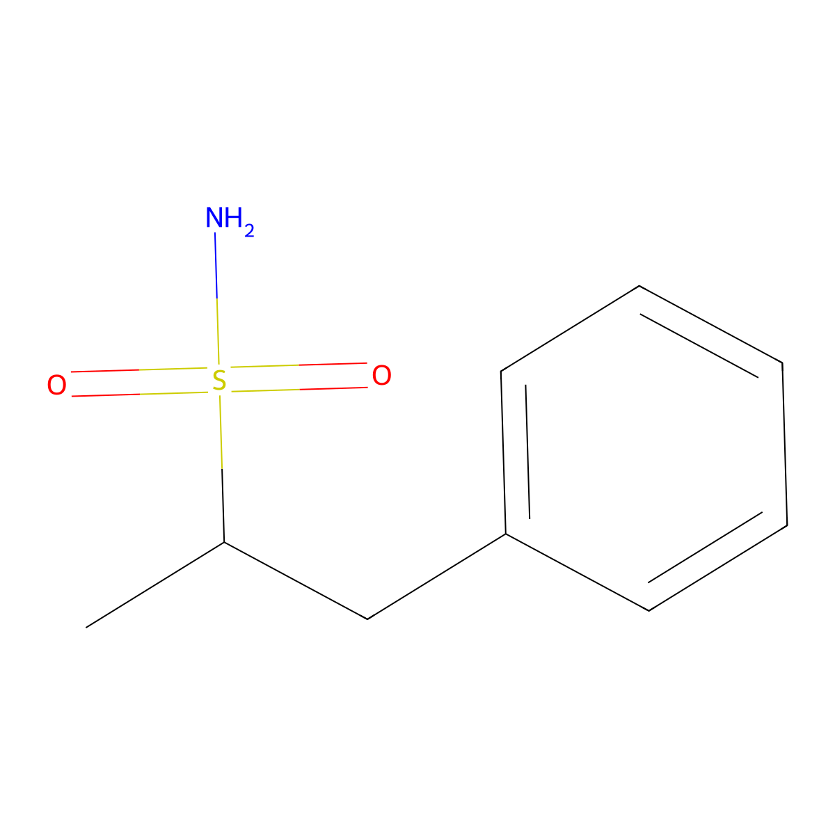 1-Phenylpropane-2-sulfonamide molecular structure, CAS 76653-19-5
