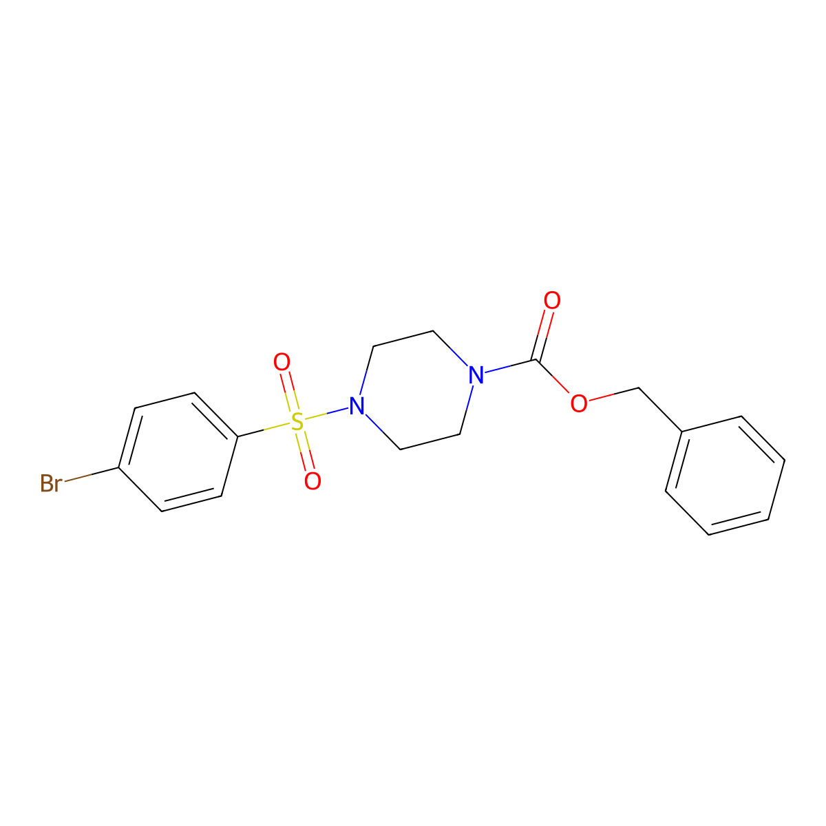 1-Cbz-4-[(4-bromophenyl)sulfonyl]piperazine molecular structure, CAS 766532-97-2