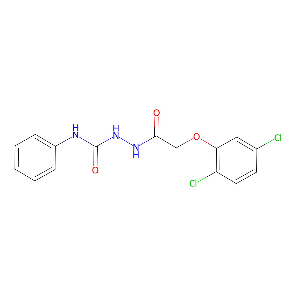 2-[(2,5-dichlorophenoxy)acetyl]-N-phenylhydrazinecarboxamide molecular structure, CAS 766533-70-4