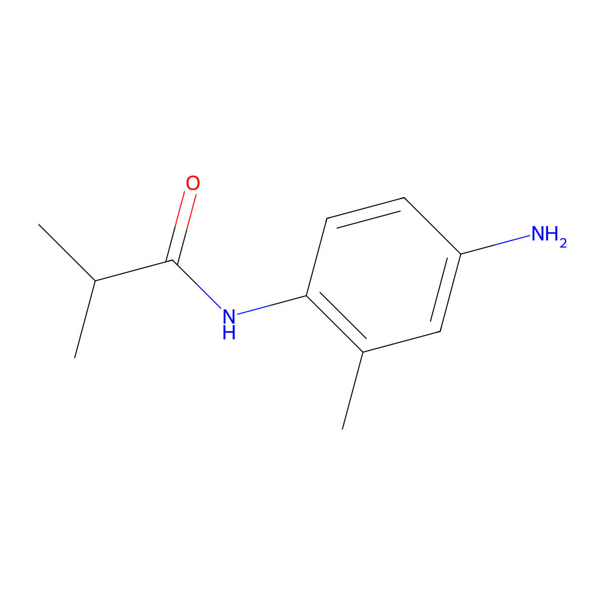 N-(4-amino-2-methylphenyl)-2-methylpropanamide molecular structure, CAS 766533-80-6