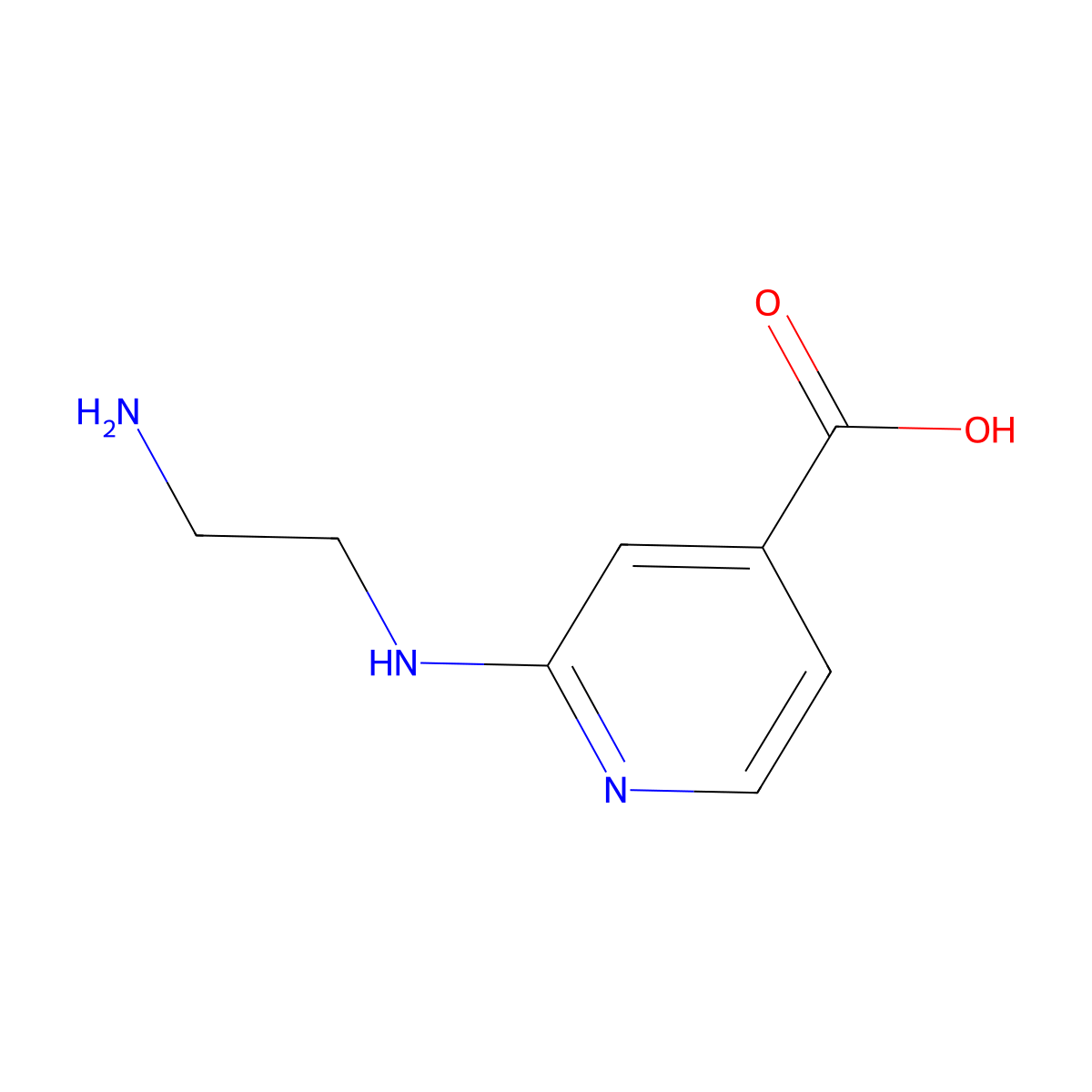 2-[(2-Aminoethyl)amino]pyridine-4-carboxylic acid molecular structure, CAS 766544-99-4
