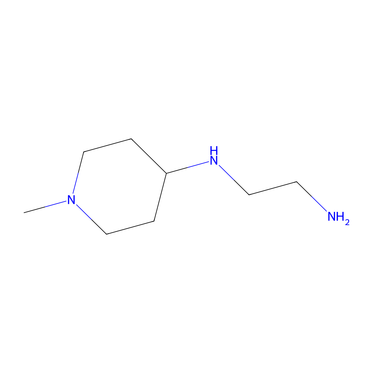 N1-(1-Methylpiperidin-4-yl)ethane-1,2-diamine molecular structure, CAS 766545-03-3