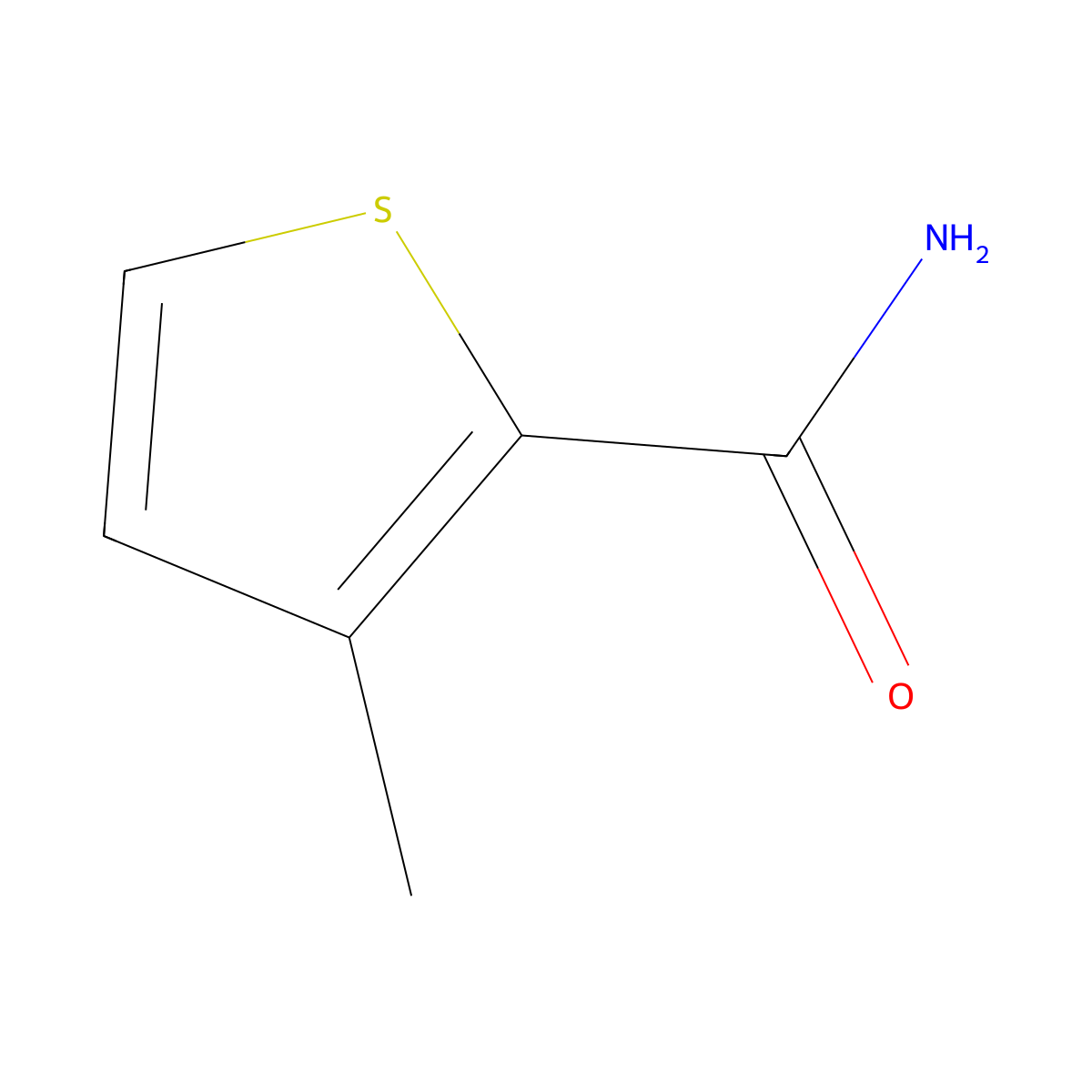 3-Methylthiophene-2-carboxamide molecular structure, CAS 76655-99-7