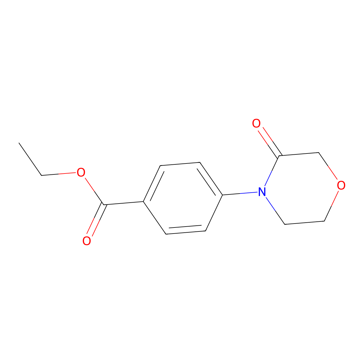 Ethyl 4-(3-oxomorpholin-4-yl)benzoate molecular structure, CAS 766556-56-3