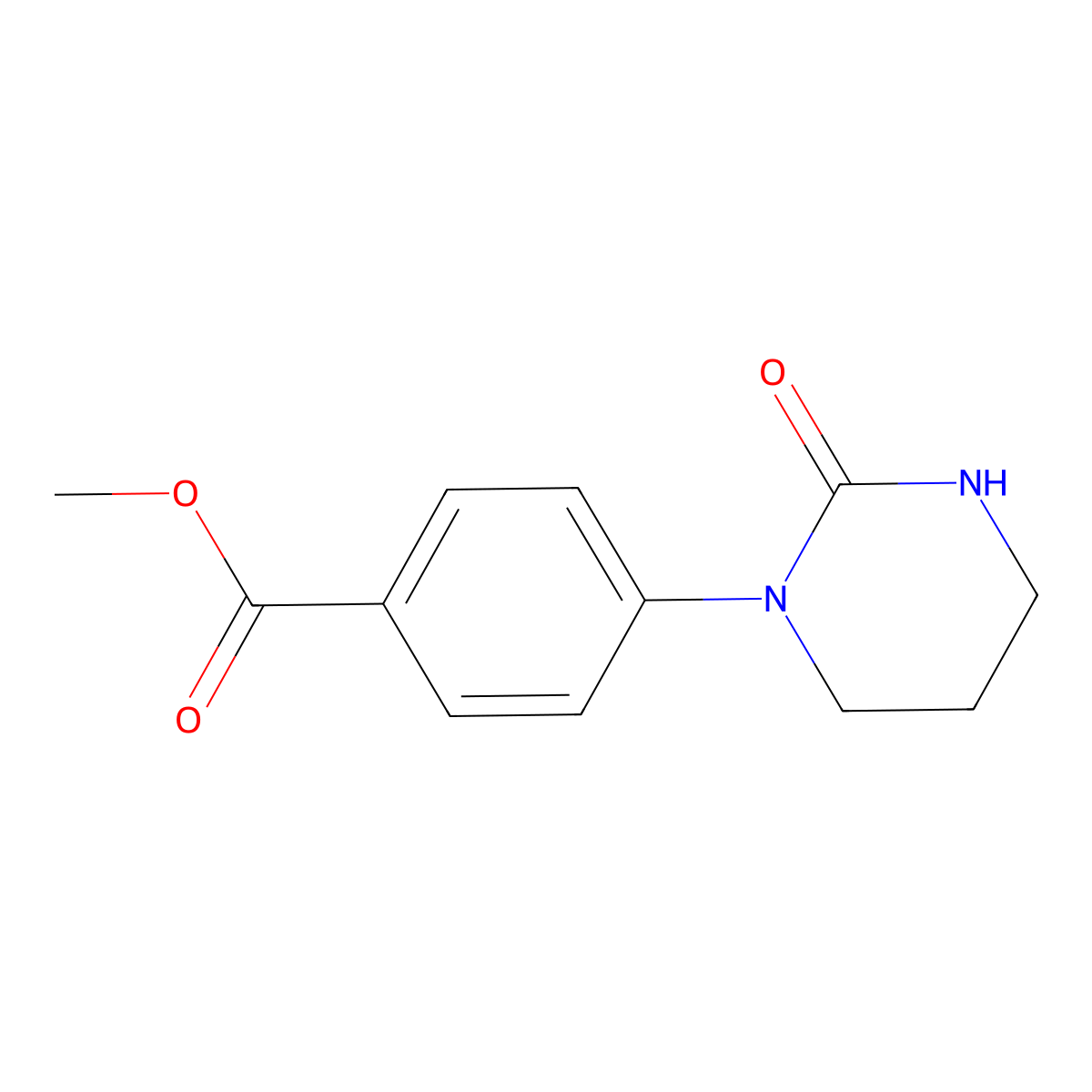 4-(2-Oxo-tetrahydro-pyrimidin-1-yl)-benzoic acid methyl ester molecular structure, CAS 766556-60-9
